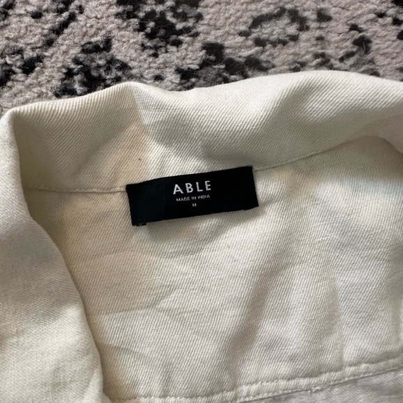 Able Charlyn Linen-Blend Jumpsuit Antique White Medium - Picture 6 of 6